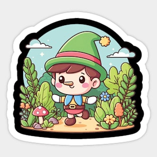 Happy Pinocchio Sticker